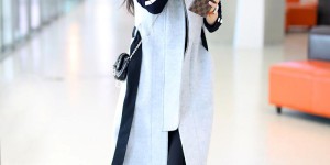 Han Xue knows how to dress up, wearing a plush coat and a pink T-shirt (simple and elegant, yet looking young)
