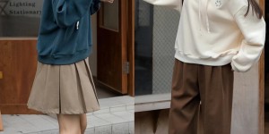 Who said sweatshirts won’t be popular this year (it’s very fashionable to wear like this and looks good with pants or skirts)