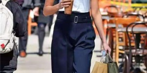 T-shirt + high-waisted pants = the most fashionable CP this summer (just wear it to make you look taller, slimmer and more elegant)