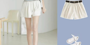 Summer refreshing formula blue T-shirt shorts (worn during student party holidays)