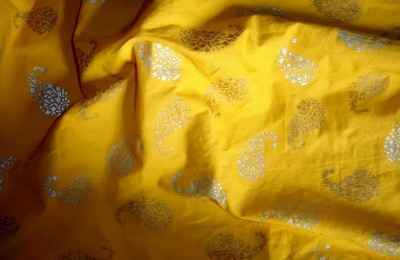 What is satin jacquard (woven with small jacquard technology)